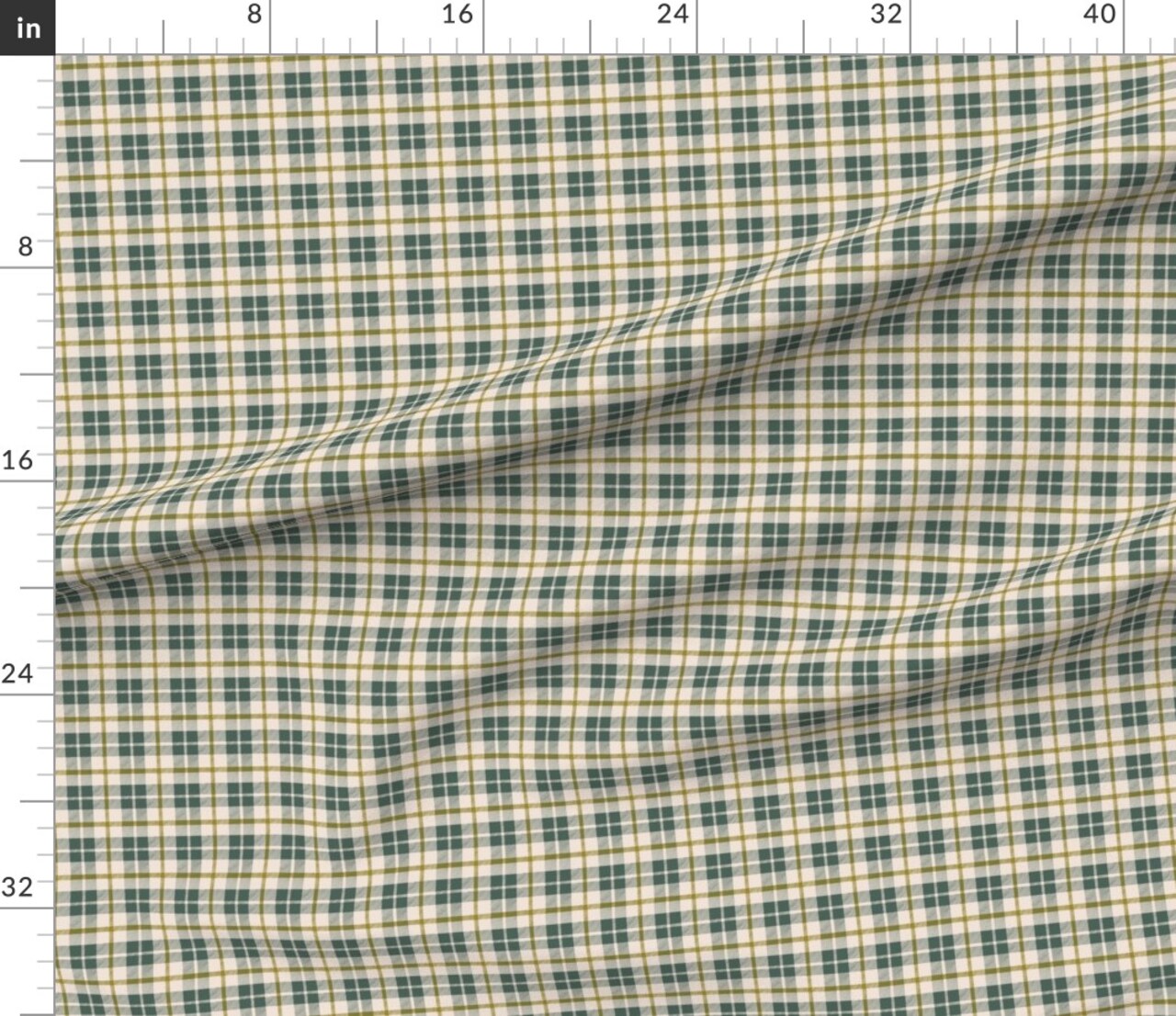 Various Fabrics by the Yard or Fat Quarter Plaid Tartan Green Golfing Classic Traditional Custom Printed Fabric by Spoonflower